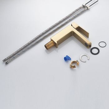 Смеситель для раковины Rose R18G R1801G-1 Золото матовое — фото 15, Смесители для раковины