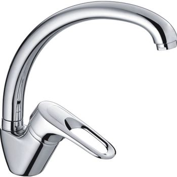 Смеситель для кухни Haiba HB4104 Хром — фото 1, Смесители для кухни