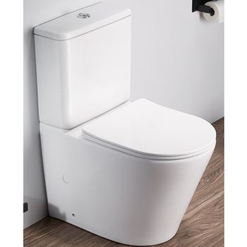 Унитаз компакт CeramaLux 2179XMW Белый матовый с бачком и сиденьем Микролифт — фото 1, Напольные унитазы