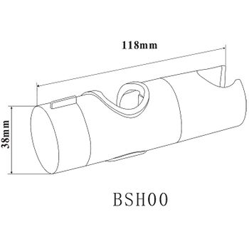 Держатель ручного душа Bond BSH00 Хром — фото 3, Держатели для душа