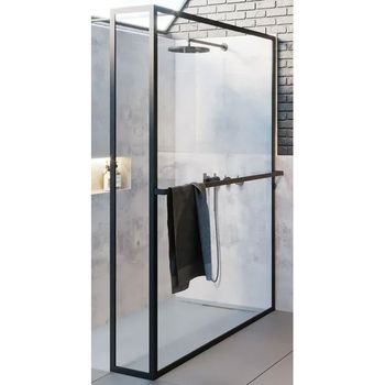 Душевая перегородка Riho Lucid GD402 90х30 G005033121 (GD409B030) профиль Черный стекло прозрачное — фото 1, Душевые перегородки