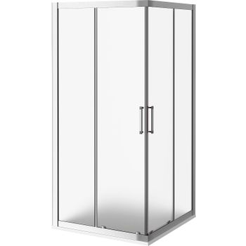 Душевой уголок Good Door Latte CR-100-G-WE 100x100 профиль Белый стекло Grape — фото 2, Квадратные душевые уголки