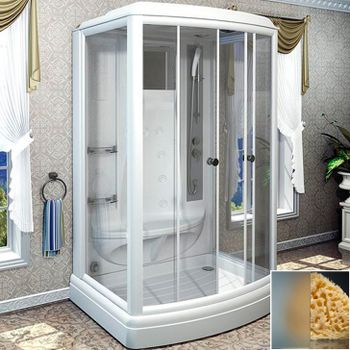 Душевая кабина Radomir Диана 3 140x108 1-05-1-0-0-0661 с баней профиль Белый стекло матовое — фото 1, Душевые кабины