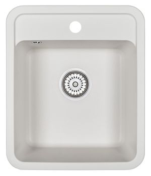 Granula-4202, БЕЛЫЙ, кухонная мойка, СтандАРТ кварц — фото 1, Кухонные мойки