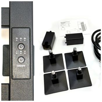 Электрический полотенцесушитель Comfysan Roma-K EC-8 80x50 016609 Черный матовый — фото 4, Электрические полотенцесушители