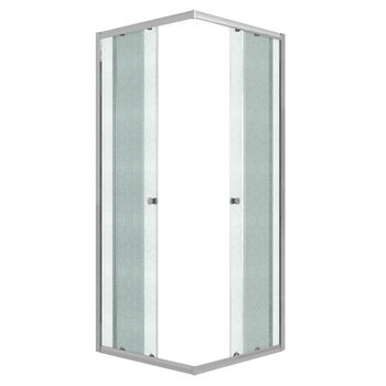 Душевое ограждение Niagara Eco NG-1010-14QMT (100х100х190) квадрат,раздвижное,хром,стекло матовое,1  — фото 4, Квадратные душевые уголки