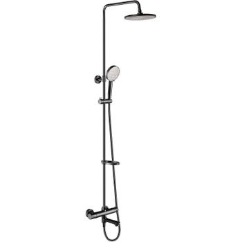 Душевая система Swedbe Hermes 5116B с термостатом Черная матовая — фото 1, Душевые стойки