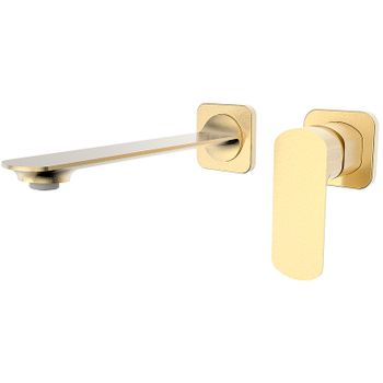 Смеситель для раковины AQUAme Monza AQM6315BG Шлифованное золото — фото 1, Смесители для раковины