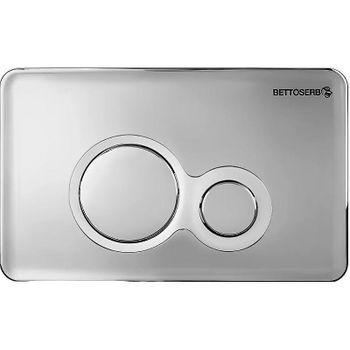 Клавиша смыва Bettoserb Sava Fix Slim Jerez 40006465 Хром глянцевый Хром матовый — фото 1, Кнопки смыва