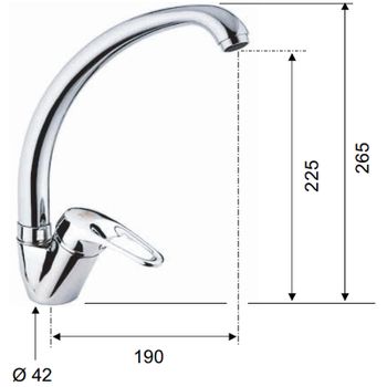 Смеситель для кухни Remer Remix R42 Хром — фото 2, Смесители для кухни