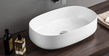 Раковина Artceram Cognac 55 COL003 01 00 Белая — фото 4, Раковины накладные