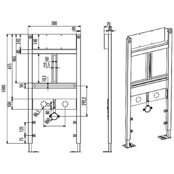 Инсталляция Creavit GPM600.01 для писсуара Черная — фото 2, Инсталляции для писсуаров