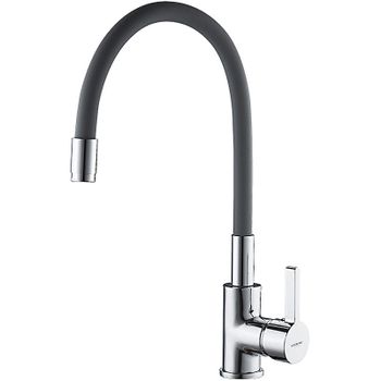 Смеситель для кухни Ledeme Rainbow 4898-9L Хром Серый — фото 1, Смесители для кухни