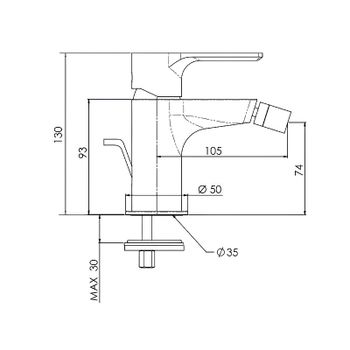 Смеситель для биде Remer Energy EY20NP Никель брашированный — фото 2, Смесители для биде