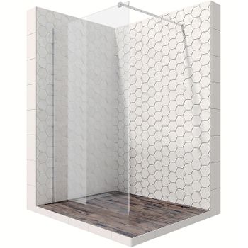 Душевая перегородка Ambassador Walk-in 100х200 15031102 профиль Хром стекло прозрачное — фото 1, Душевые перегородки