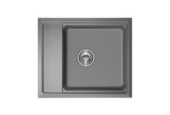 Granula-KS-6004, АЛЮМИНИУМ, кухонная мойка, кварц — фото 3, Кухонные мойки