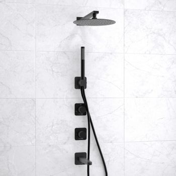 A5251.300.301.219.258.302.242.217 Встраиваемый комплект для ванны с верхней душевой насадкой, лейкой — фото 2, Встраиваемые душевые комплекты