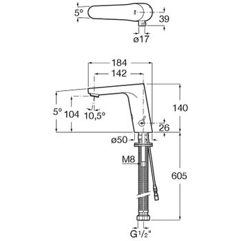 Смеситель для раковины Roca L30-E A5A5809C00 Хром — фото 2, Смесители для раковины