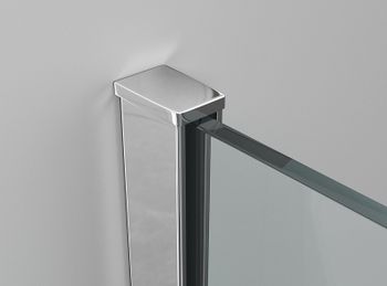 Душевой уголок Ambassador Diamond 90х90 12011105R профиль Хром стекло прозрачное — фото 12, Квадратные душевые уголки