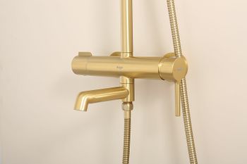 Душевая система Raglo R20.24.03 Золото матовое — фото 20, Душевые стойки