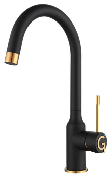 Rivelato Смеситель для кухни Garda U-обр. D-35мм nero oro арт. — фото 1, Смесители для кухни