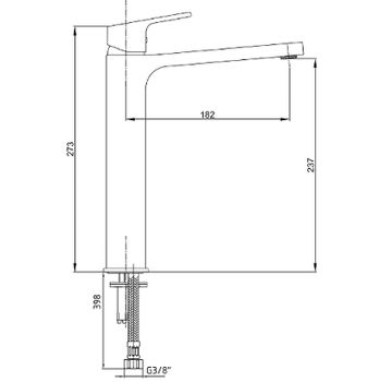 Смеситель для раковины E.C.A. Tiera 102188002C1EX Черный матовый — фото 2, Смесители для раковины