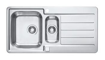 Мойка для кухни LINE MAXIM 10-SAT 980X500 1+1/2 с сифоном 1130555 , — фото 1, Кухонные мойки