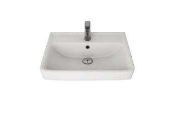 Q, 55 см, мебельный умывальник, керамический — фото 2, Мини-раковины