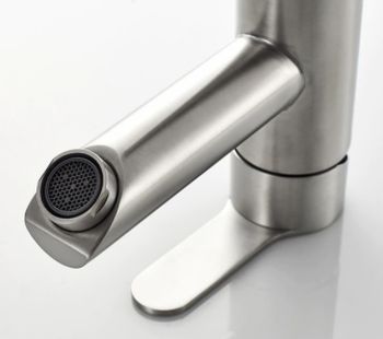 Смеситель для раковины Accoona H103 A91103 Нержавеющая сталь — фото 5, Смесители для раковины
