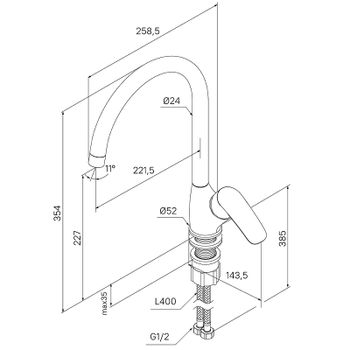 Смеситель для кухни Milardo Rora RORSB0JM05 Хром — фото 2, Смесители для кухни