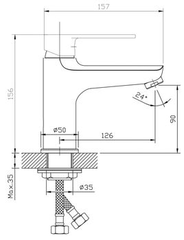 Смеситель для раковины ESKO Belgrade BD 26 Хром — фото 3, Смесители для раковины