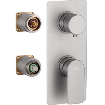 Смеситель для душа Remer Infinity I93KBNPO Никель матовый брашированный — фото 1, Смеситель для душа