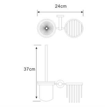 Товар: Donau K-9435 Держатель освежителя и щетки для унитаза - фото 3 Donau K-9435 Держатель освежителя и щетки для унитаза — фото 3, Держатели освежителя воздуха