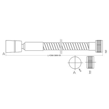 Душевой шланг Lemark LE8035S Хром — фото 2, Душевые шланги