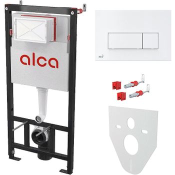 Инсталляция Alcaplast AM101/1120-4:1 RU M570-0001 для унитаза с Белой клавишей смыва — фото 1, Инсталляции для унитазов