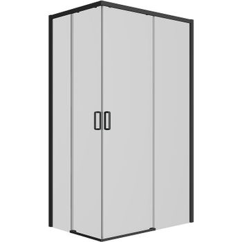 Душевой уголок Ambassador Queen 120х80 11011205RBlack профиль Черный стекло прозрачное — фото 10, Прямоугольные душевые уголки