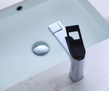 Смеситель для раковины Bronze de Luxe Element EL02XCB Хром Черный — фото 2, Смесители для раковины