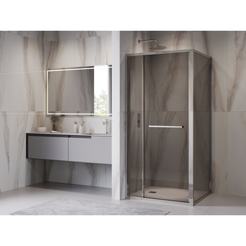 Душевой уголок 100*80*200 RGW LE-45 Прямоуг./Хром/Тонированное(серое)/6 мм (Easy) — фото 1, Прямоугольные душевые уголки