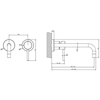 Смеситель для раковины Gessi Emporio Via tortona 44825#299 Черный матовый — фото 2, Смесители для раковины