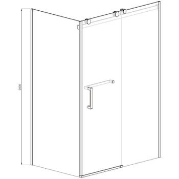 Душевой уголок Azario Vancouver 120х80 AZ-NKF1131 R 800 профиль Серебро стекло прозрачное — фото 3, Прямоугольные душевые уголки