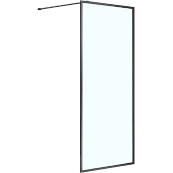 Душевая перегородка Azario Richmond Walk-in 90 AZ-NAG 6310 900 Black профиль Черный стекло прозрачно — фото 1, Душевые перегородки