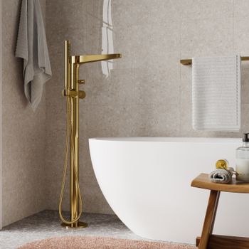 Sauer 7121 Напольный смеситель для ванны — фото 2, Смесители напольные