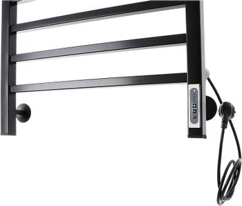 Электрический полотенцесушитель Domoterm Квадро DMT Квадро П8 500x800 EK R Черный матовый — фото 3, Электрические полотенцесушители