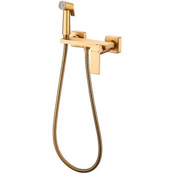 Гигиенический душ со смесителем Haiba HB5517-5 Золото матовое — фото 1, Гигиенические души