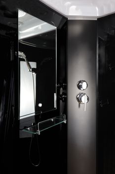 Душевая кабина Niagara Classic NG-6501-14 (90х90х215) средний поддон(26см),черный,стекло тонированно — фото 5, Душевые кабины