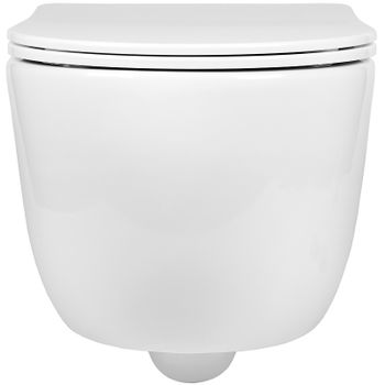 Унитаз Bond Oval F10-10 подвесной Белый с сиденьем Микролифт — фото 10, Подвесные унитазы