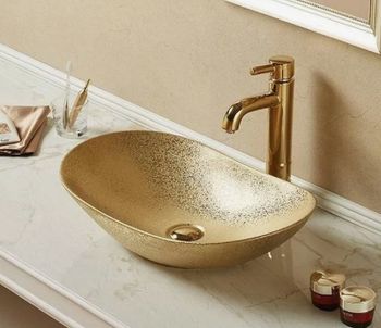 Раковина-чаша CeramaLux 60 7811АSJ Золото — фото 4, Раковины накладные