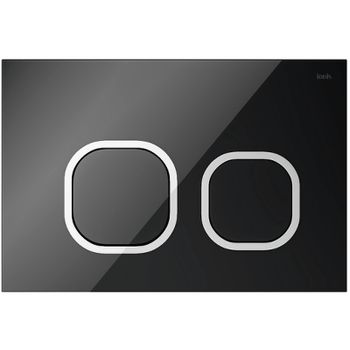 Клавиша смыва Iddis Uniglass UNG01BCi77 Черная Хром — фото 1, Кнопки смыва