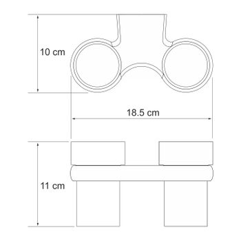 Berkel K-6828D Подстаканник двойной — фото 4, Аксессуары для раковины