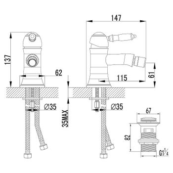 Товар: Смеситель для биде Lemark Villa LM4808B Бронза - фото 5 Смеситель для биде Lemark Villa LM4808B Бронза — фото 5, Смесители для биде